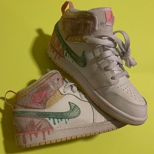 AIR JORDAN 1 MID SE PS ‘ICE CREAM' Size 2